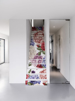 Autocollants pour escaliers Bouquets de fleurs