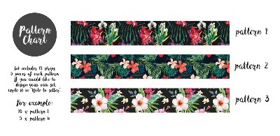 Autocollants pour escaliers Fleurs tropicales