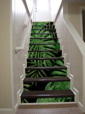 Autocollants pour escaliers Jungle paradisiaque