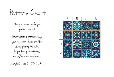 Autocollant adhésif AZULEJO BLEU MARINE