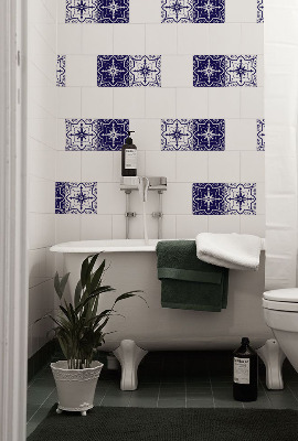 Autocollant adhésif BLANC-BLEU