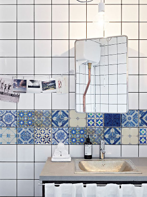 Autocollant adhésif MOTIFS BLEUS