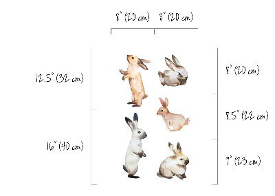 Autocollant mural Lapins