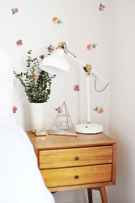 Autocollant mural Roses peintes