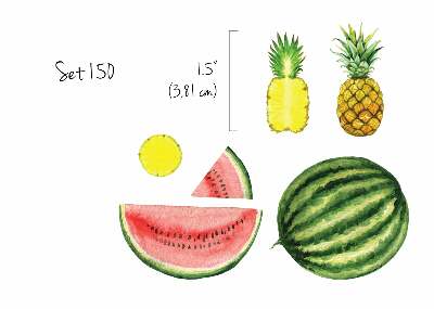 Autocollant mural Fruits tropicaux