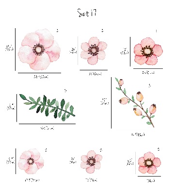 Autocollant mural Belles fleurs