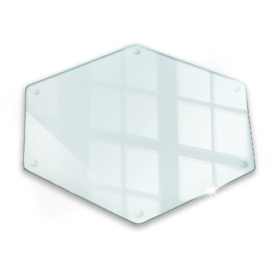 Planche à découper verre hexagonale