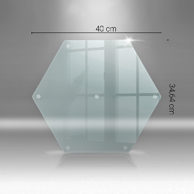 Planche à découper verre hexagonale