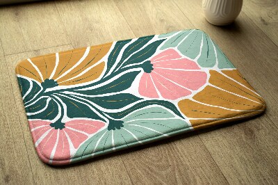 Tapis salle de bain Fleurs géométriques