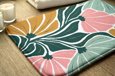 Tapis salle de bain Fleurs géométriques