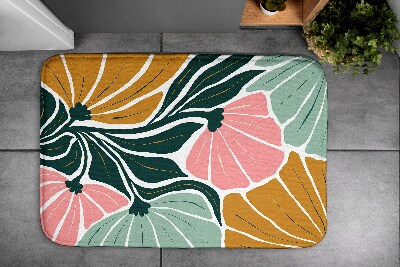 Tapis salle de bain Fleurs géométriques