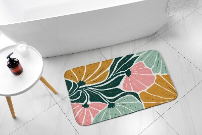 Tapis salle de bain Fleurs géométriques
