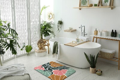 Tapis salle de bain Fleurs géométriques