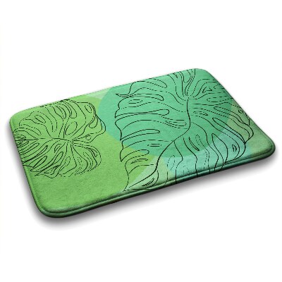 Tapis salle de bain Feuilles de monstera