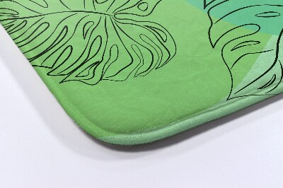 Tapis salle de bain Feuilles de monstera
