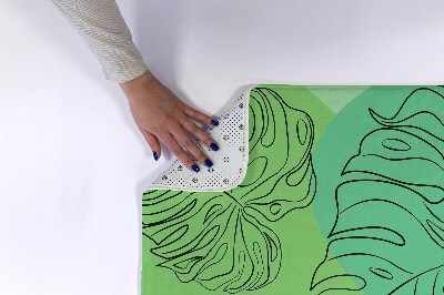 Tapis salle de bain Feuilles de monstera