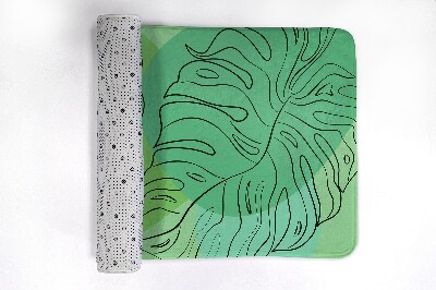 Tapis salle de bain Feuilles de monstera