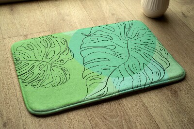 Tapis salle de bain Feuilles de monstera