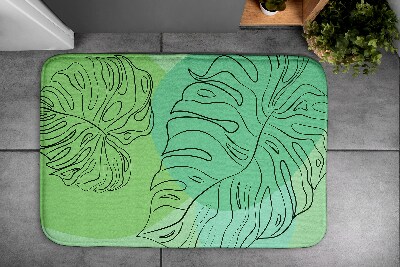 Tapis salle de bain Feuilles de monstera