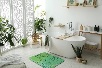 Tapis salle de bain Feuilles de monstera