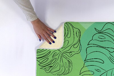 Tapis salle de bain Feuilles de monstera
