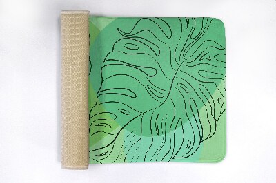 Tapis salle de bain Feuilles de monstera