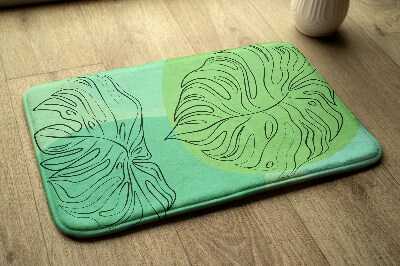 Tapis de salle de bain Feuilles de monstera
