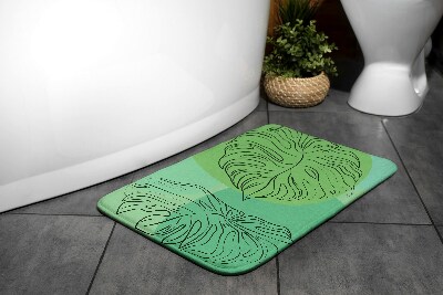 Tapis de salle de bain Feuilles de monstera