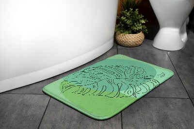 Tapis bain Feuilles de monstera