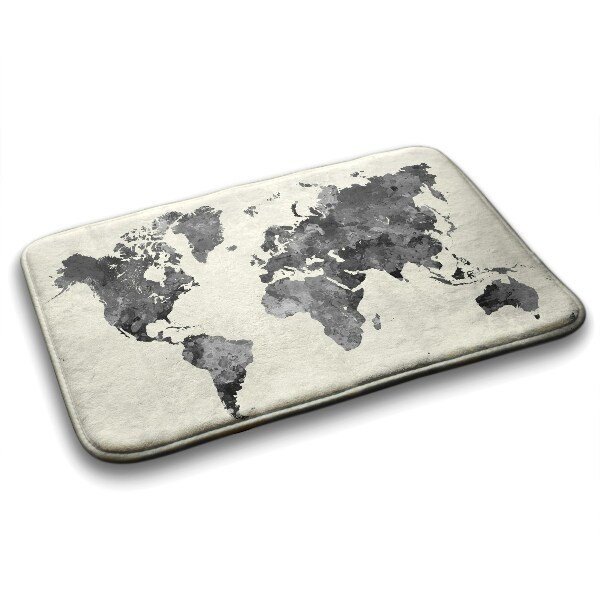 Tapis salle de bain Carte du monde