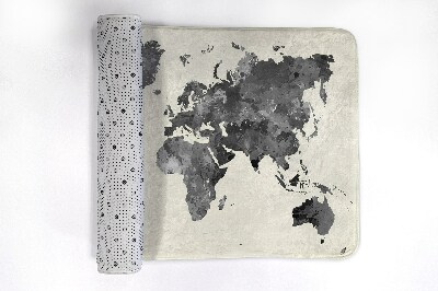 Tapis salle de bain Carte du monde