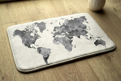 Tapis salle de bain Carte du monde