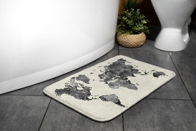 Tapis salle de bain Carte du monde