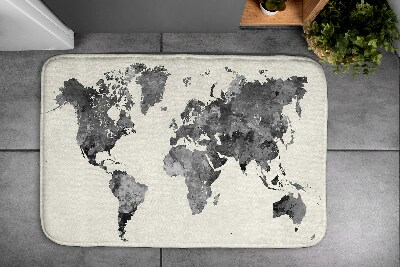 Tapis salle de bain Carte du monde