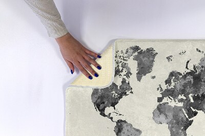Tapis salle de bain Carte du monde