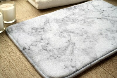 Tapis de salle de bain Marbre blanc