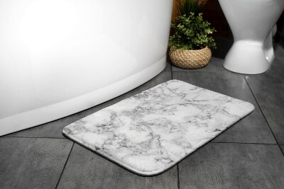 Tapis de salle de bain Marbre blanc