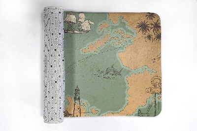 Tapis de bain Ancienne carte