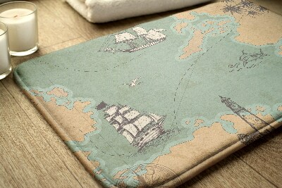 Tapis de bain Ancienne carte
