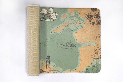 Tapis de bain Ancienne carte