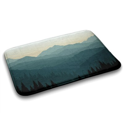 Tapis salle de bain Montagnes et forêts