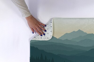 Tapis salle de bain Montagnes et forêts