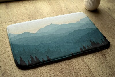 Tapis salle de bain Montagnes et forêts