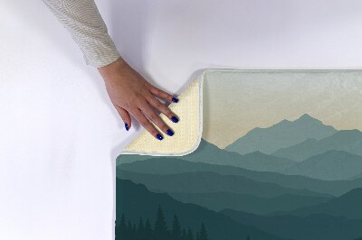 Tapis salle de bain Montagnes et forêts