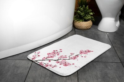 Tapis bain Fleurs de cerisier japonais