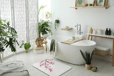 Tapis bain Fleurs de cerisier japonais