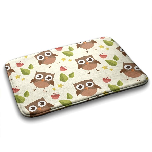 Tapis de bain Hiboux oiseaux