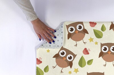 Tapis de bain Hiboux oiseaux