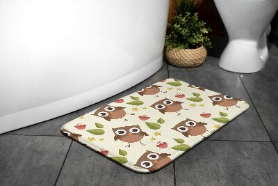 Tapis de bain Hiboux oiseaux