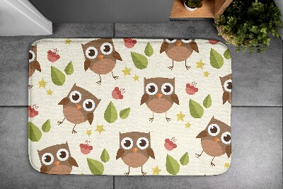 Tapis de bain Hiboux oiseaux